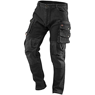 Spodnie robocze DENIM, czarne, rozmiar XL, NEO 81-236-XL