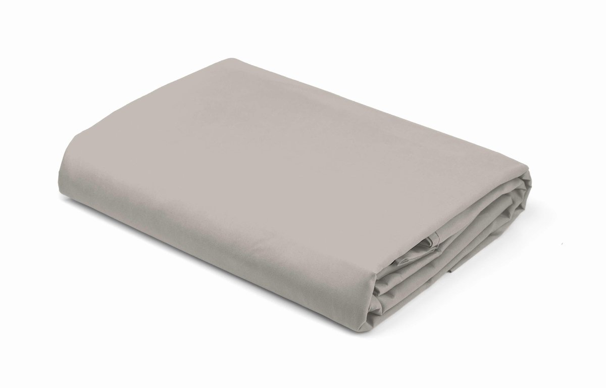 Prześcieradło satynowe z gumką 180x200 beżowe taupe jednobarwne Pure