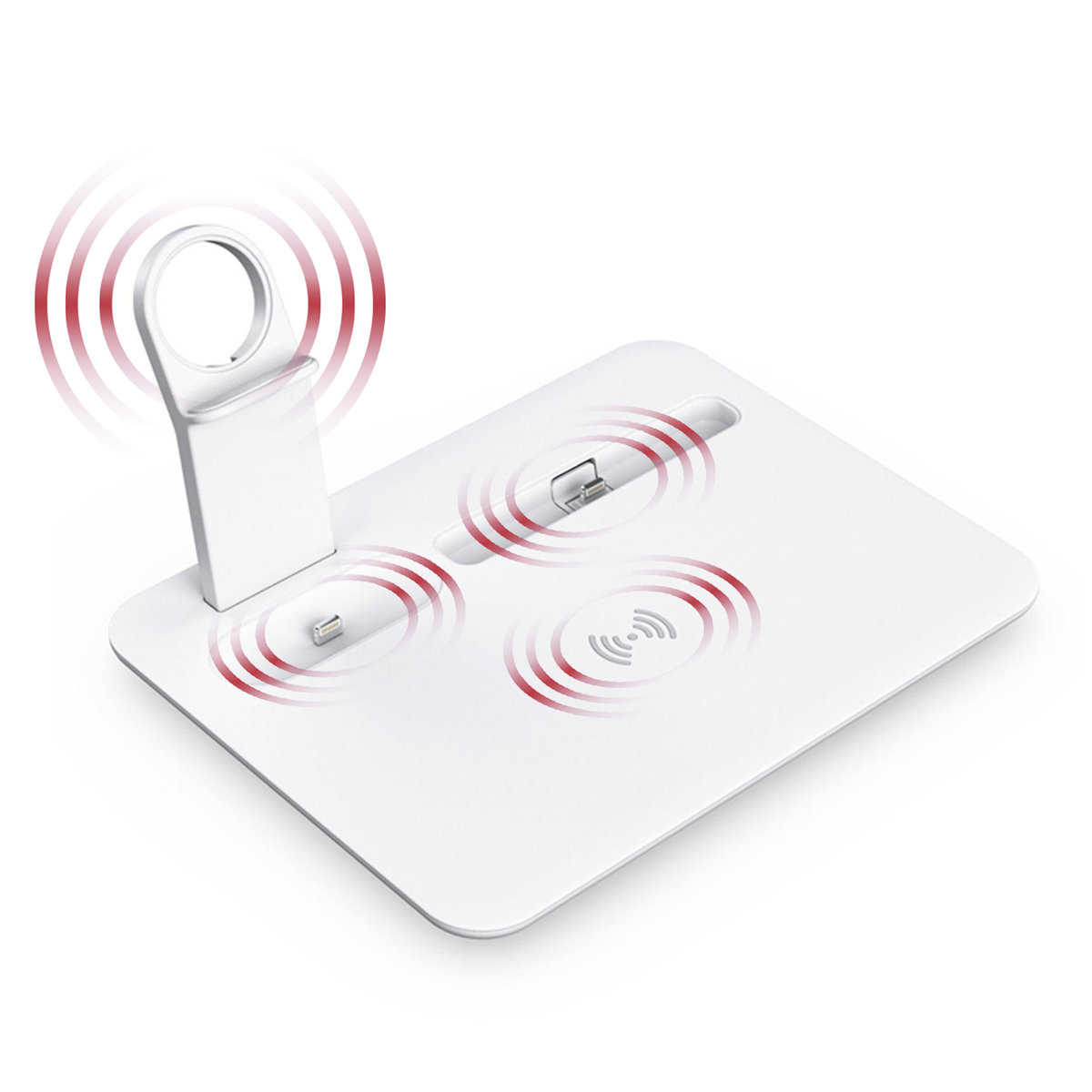 Ładowarka Indukcyjna UD17 4in1  Fast Wireless Charger Biała