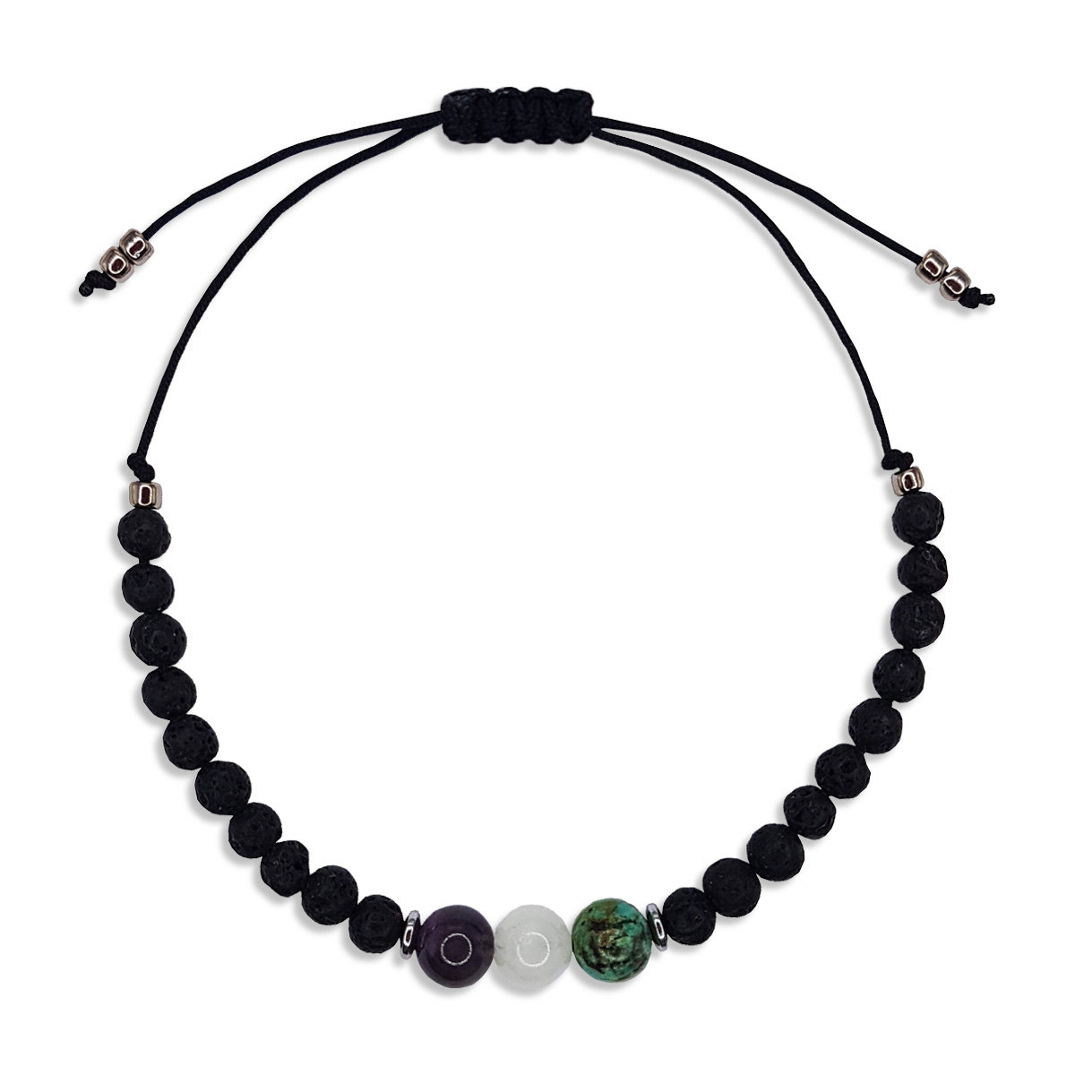 Męska bransoletka ZNAK ZODIAKU RYBY - naturalne kamienie - super na prezent