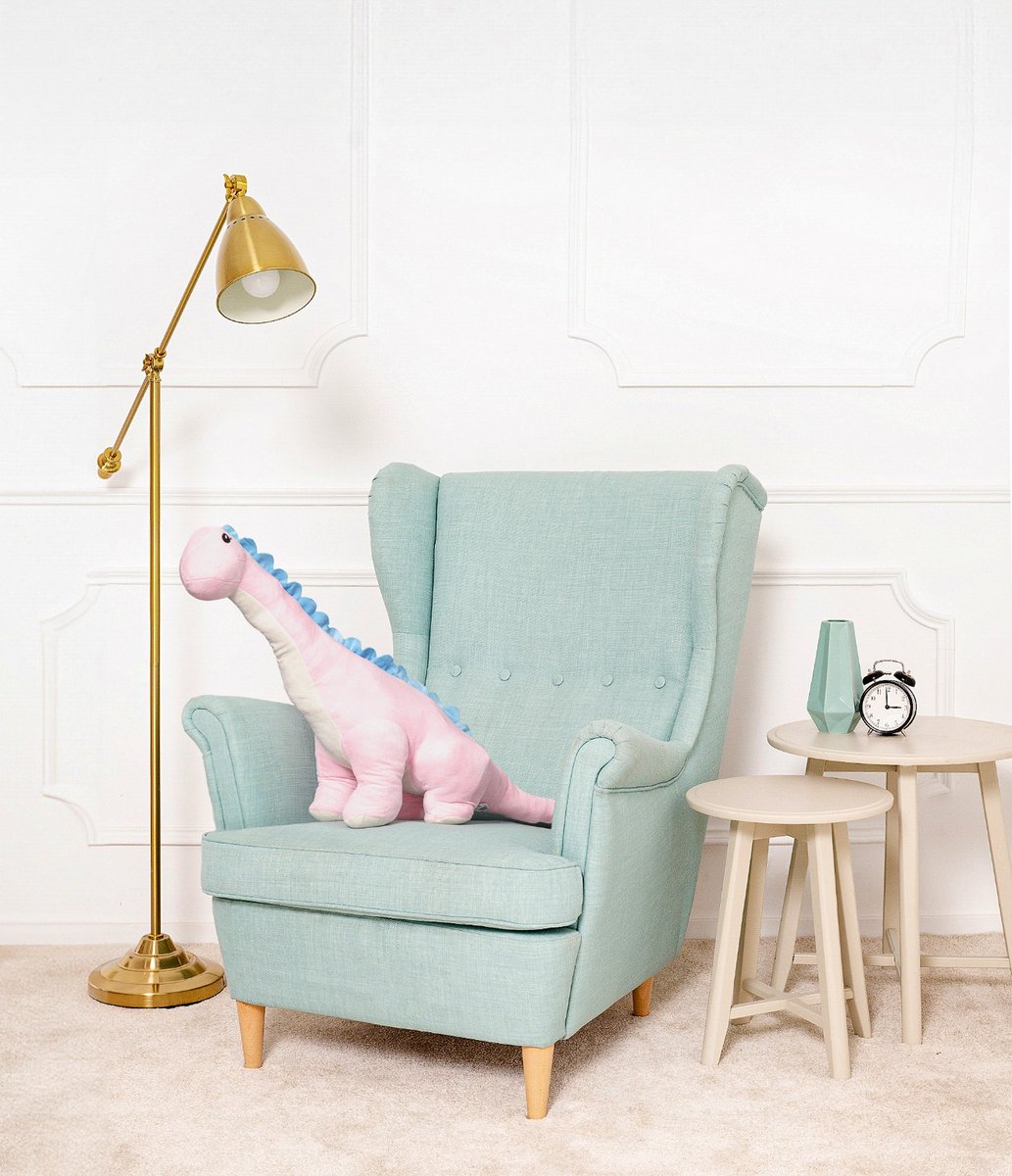 MIS GUSTAW DUŻY WIELKI DINOZAUR TOBI PLUSZOWY PRZYTULANKA 80CM PINK