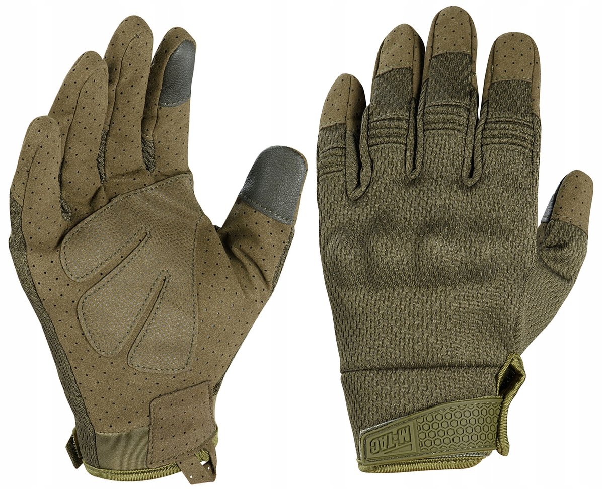 M-Tac, Rękawice wojskowe, Skórzane, A30, Olive, S