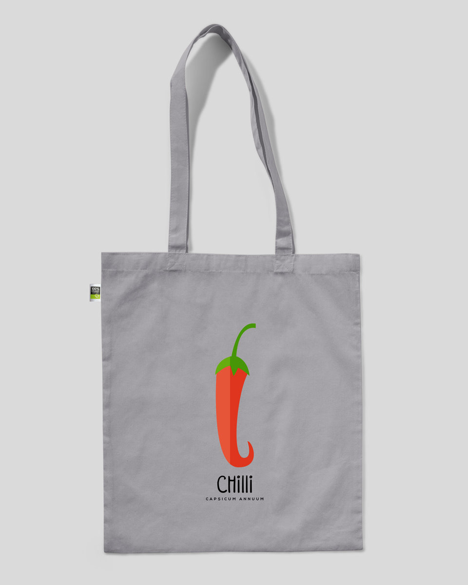 TORBA BAWEŁNIANA NA ZAKUPY CHILLI Szary