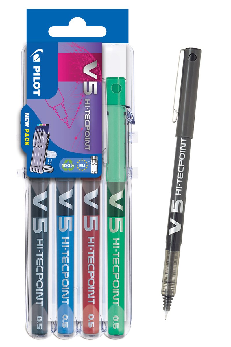 Zestaw Cienkopisów Pilot V5 Hi-Tecpoint Set X4 Kolory