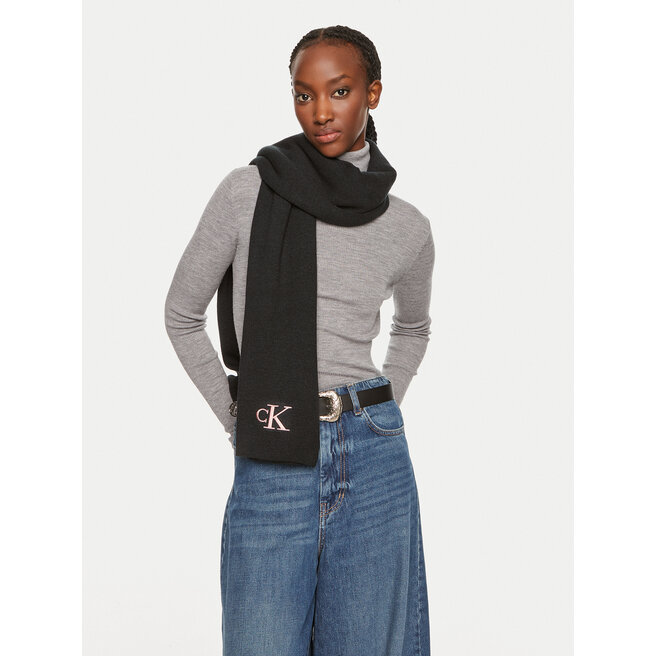 Szalik Calvin Klein Monogram K60K612659 Czarny