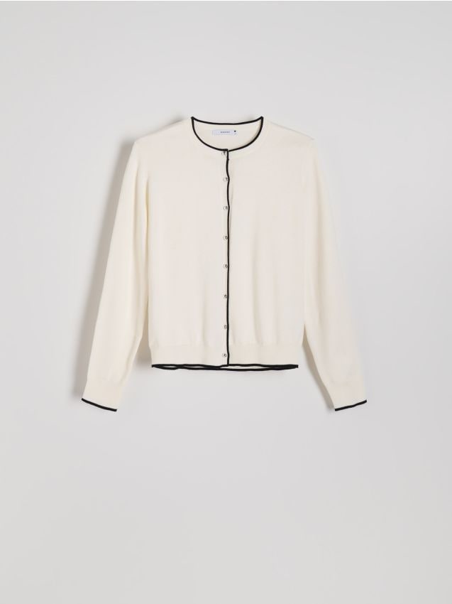 Reserved - Sweter z wiskozą - kremowy