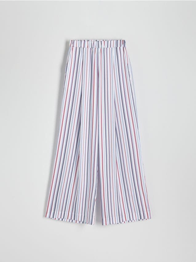 Reserved - Szerokie spodnie w pasy - wielobarwny