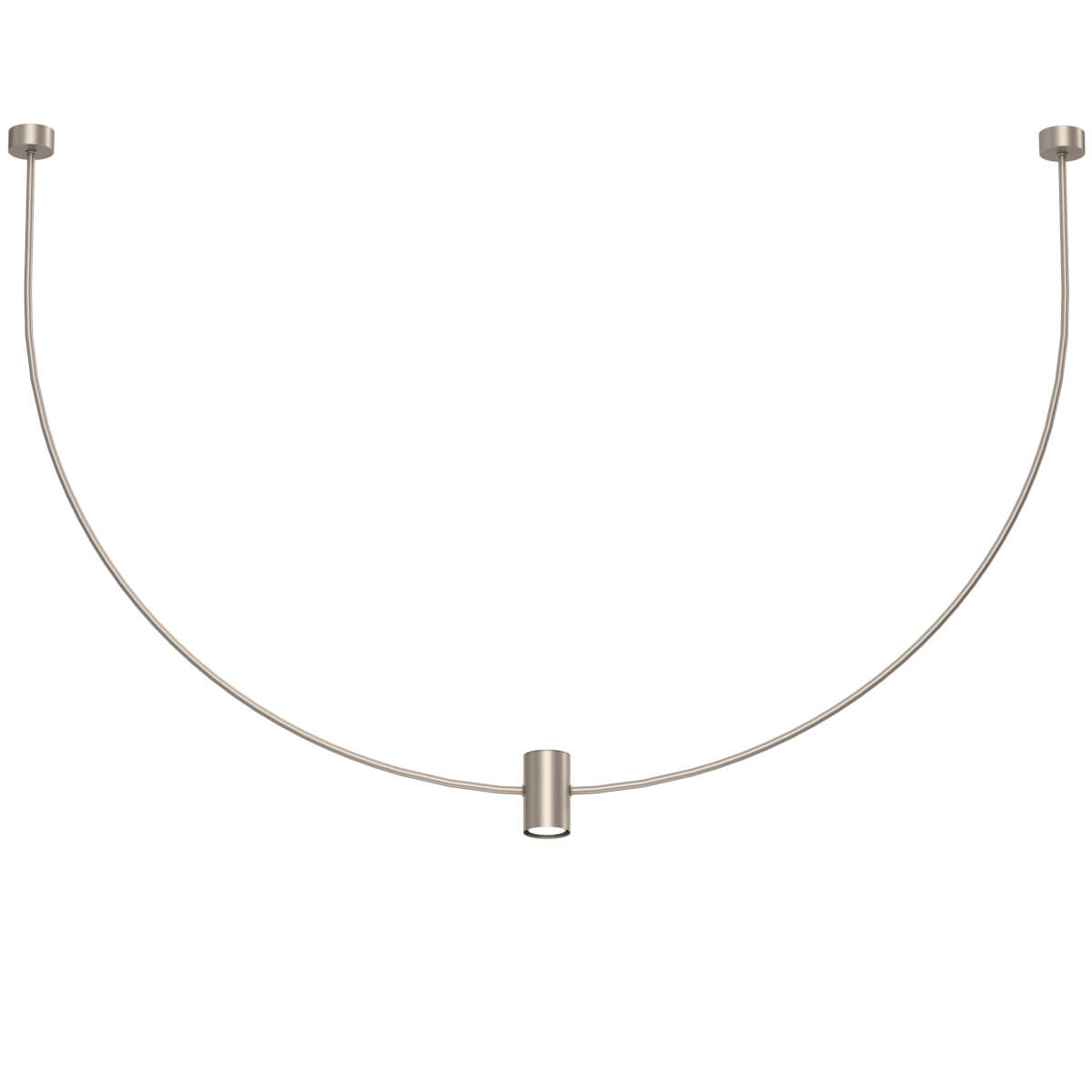 Minimalistyczna lampa wisząca No.C 5084 Shilo metalowa 126cm platynowy