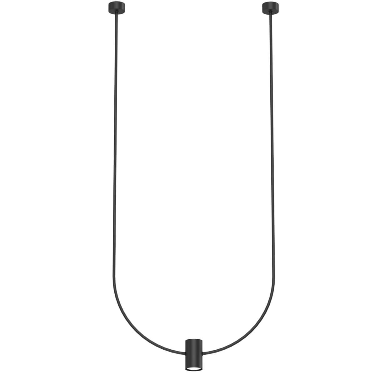 Zwisająca lampa metalowa No.C Shilo regulowana 58cm nad stół czarny 5086  