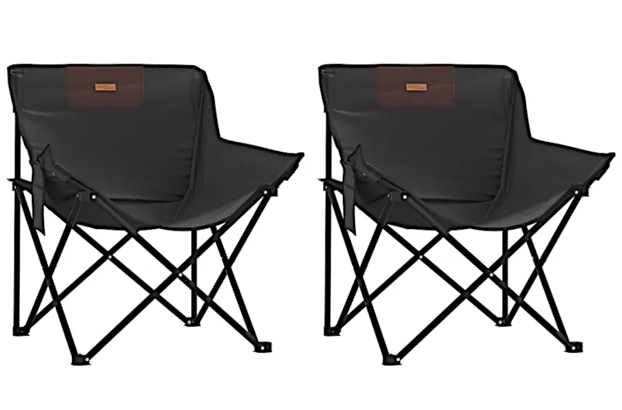 Krzesła kempingowe w kolorze czarnym G9-E23