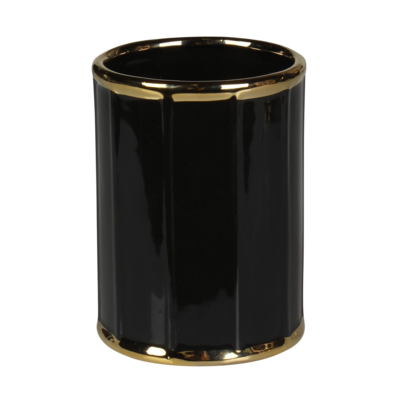 Kubek Pouli 7,5 x 7,5 x 10 cm czarny