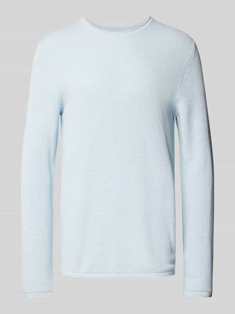 Sweter z dzianiny z okrągłym dekoltem