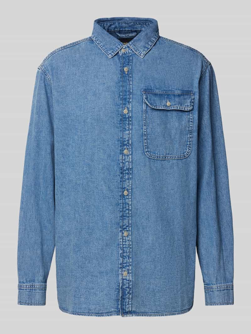 Kurtka jeansowa z kieszenią na piersi model ‘WILSON’