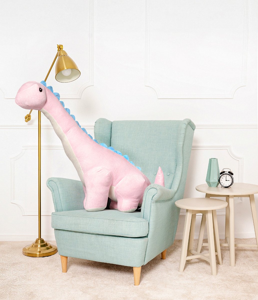 MIŚ GUSTAW DUŻY WIELKI DINOZAUR TOBI PLUSZOWY PRZYTULANKA 150CM RÓŻ