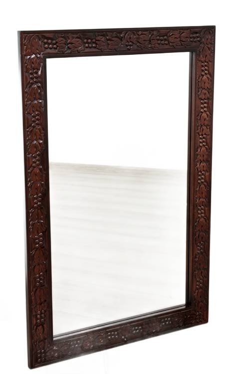 STYLOWE LUSTRO W DREWNIANEJ RZEŹBIONEJ RAMIE 150025 / POLOMEBLE