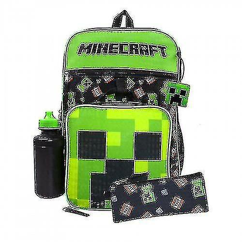 Zdjęcia - Plecak Zestaw plecaków Minecraft TNT Creeper  Czarny/Zielony One Size(pakiet 5 szt.)