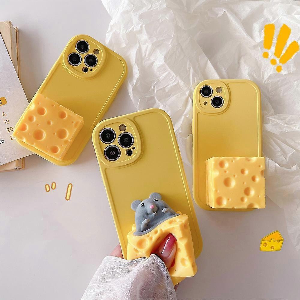 Phwj 1 SZTUK Etui na telefon, do iPhone'a 11 Trójwymiarowy kreatywny dekompresyjny futerał na telefon komórkowy 3D Śmieszne Słodkie Miękkie Silikon...