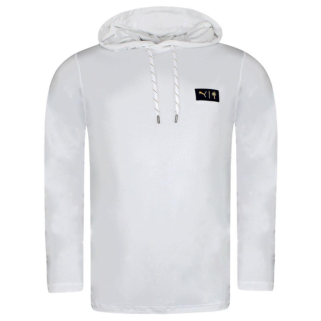 Puma x PTC Palm Tree Crew Bluza z długim rękawem z długim rękawem Biały sweter męski z kapturem golfowym 534086 01 L