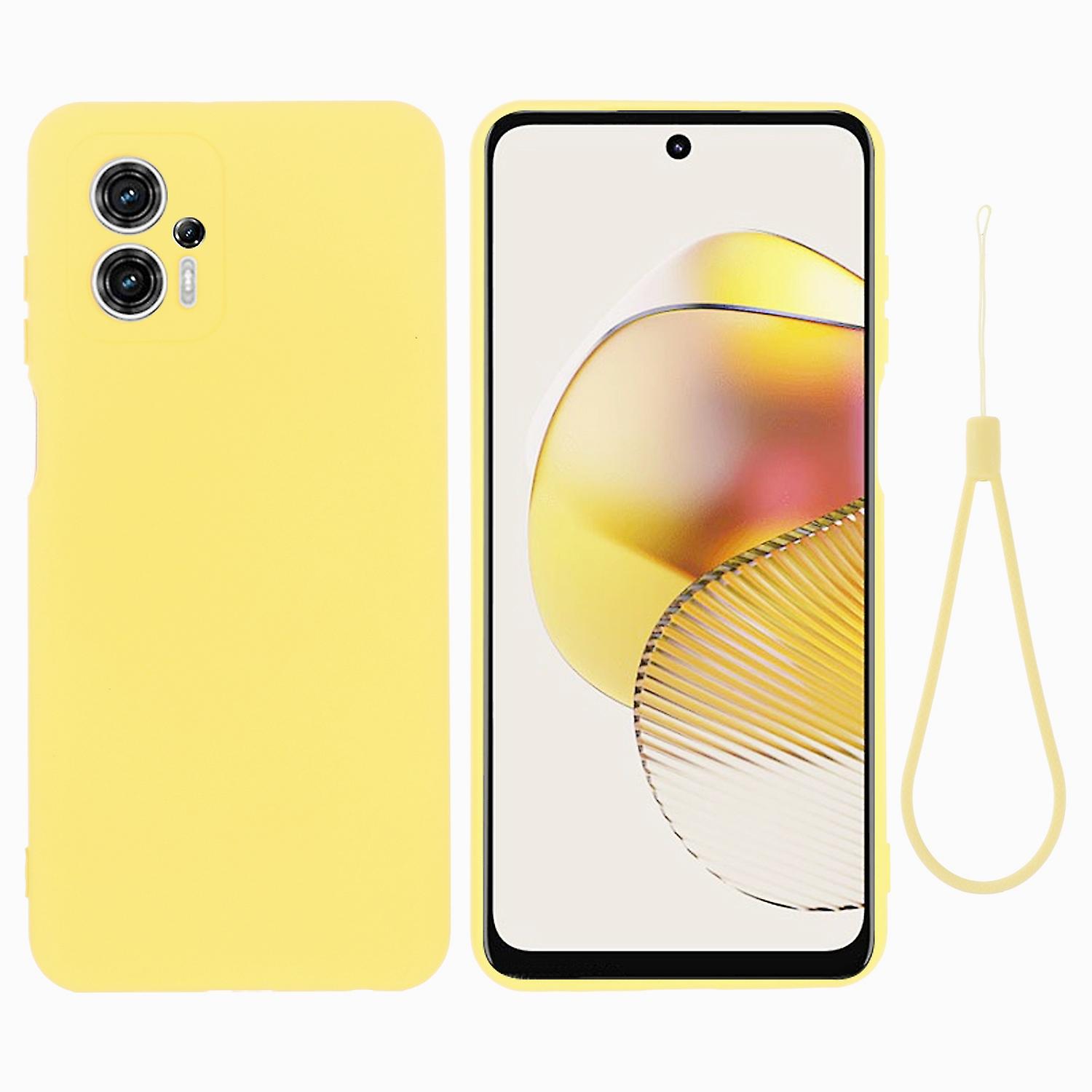 Etui na telefon z płynnego silikonu do Motorola Moto G13 / G23 Żółty