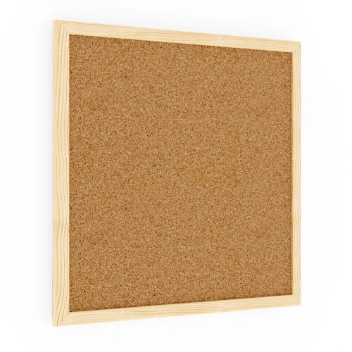 Tablica korkowa 40x40 cm rama drewniana NATURALNA