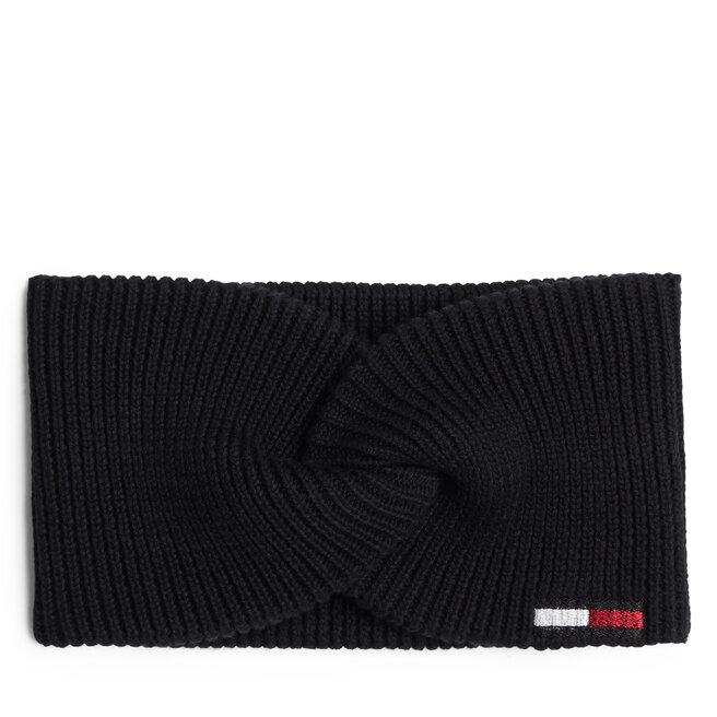 Opaska materiałowa Tommy Hilfiger Elongated Flag AW0AW16776 Czarny