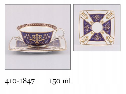 Filiżanki motyw kwiatowy kawa herbata 2+2