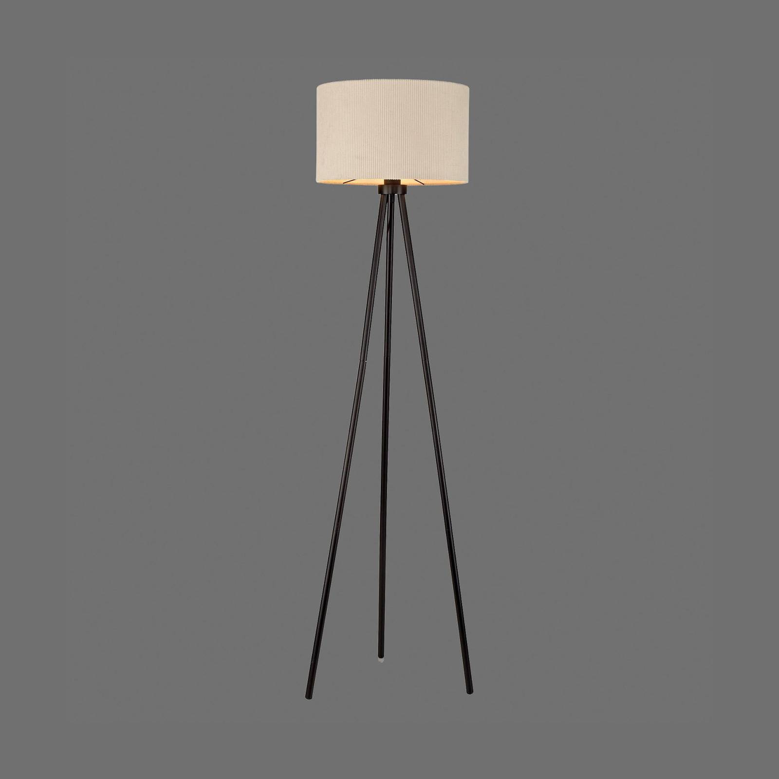 JUST LIGHT. Lampa stojąca Green Duro, tekstylny, trójnóg, beżowy
