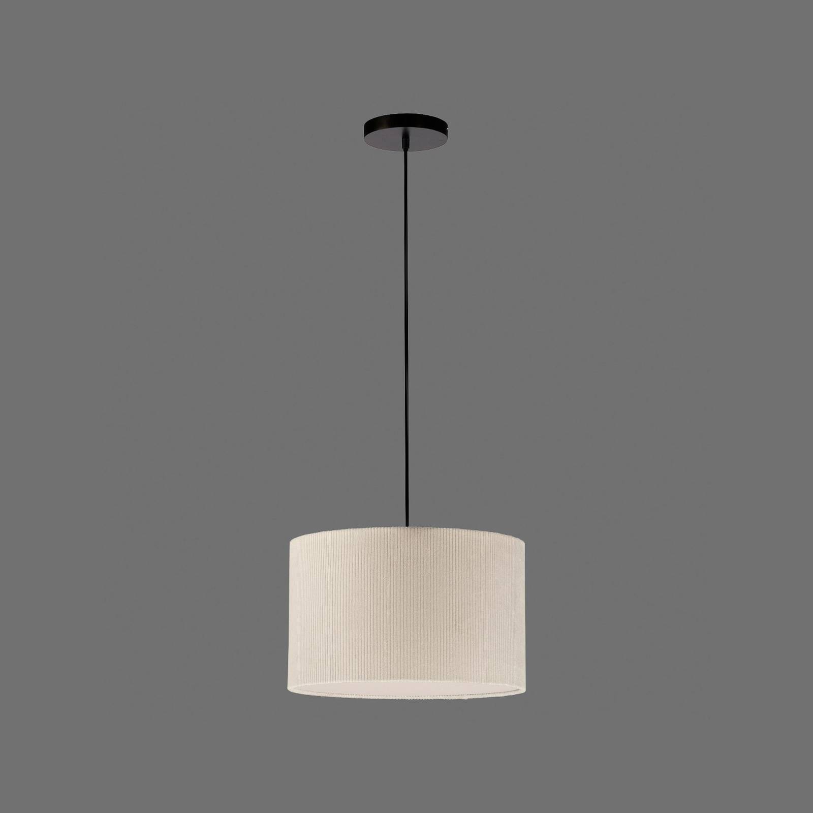 JUST LIGHT. Lampa wisząca Green Duro, tekstylna, beżowa