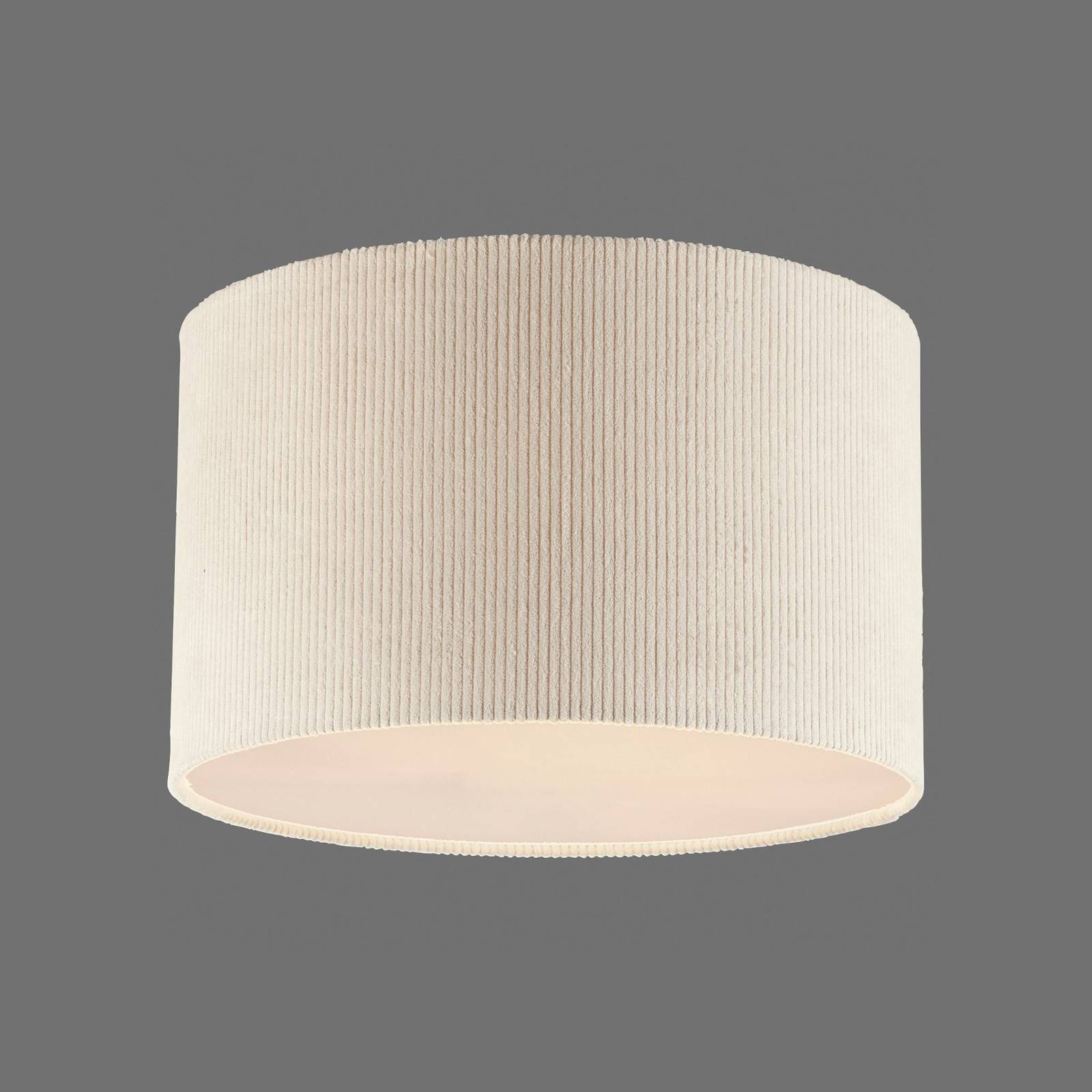 JUST LIGHT. Zielona lampa sufitowa Duro, tekstylna, beżowa