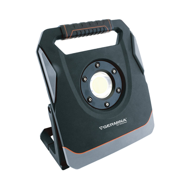 Lampa robocza LED, akumulatorowa, DC 18 V, 65 W, 7000 lm, 6500 K, IP54, Hybrid, GERMINA