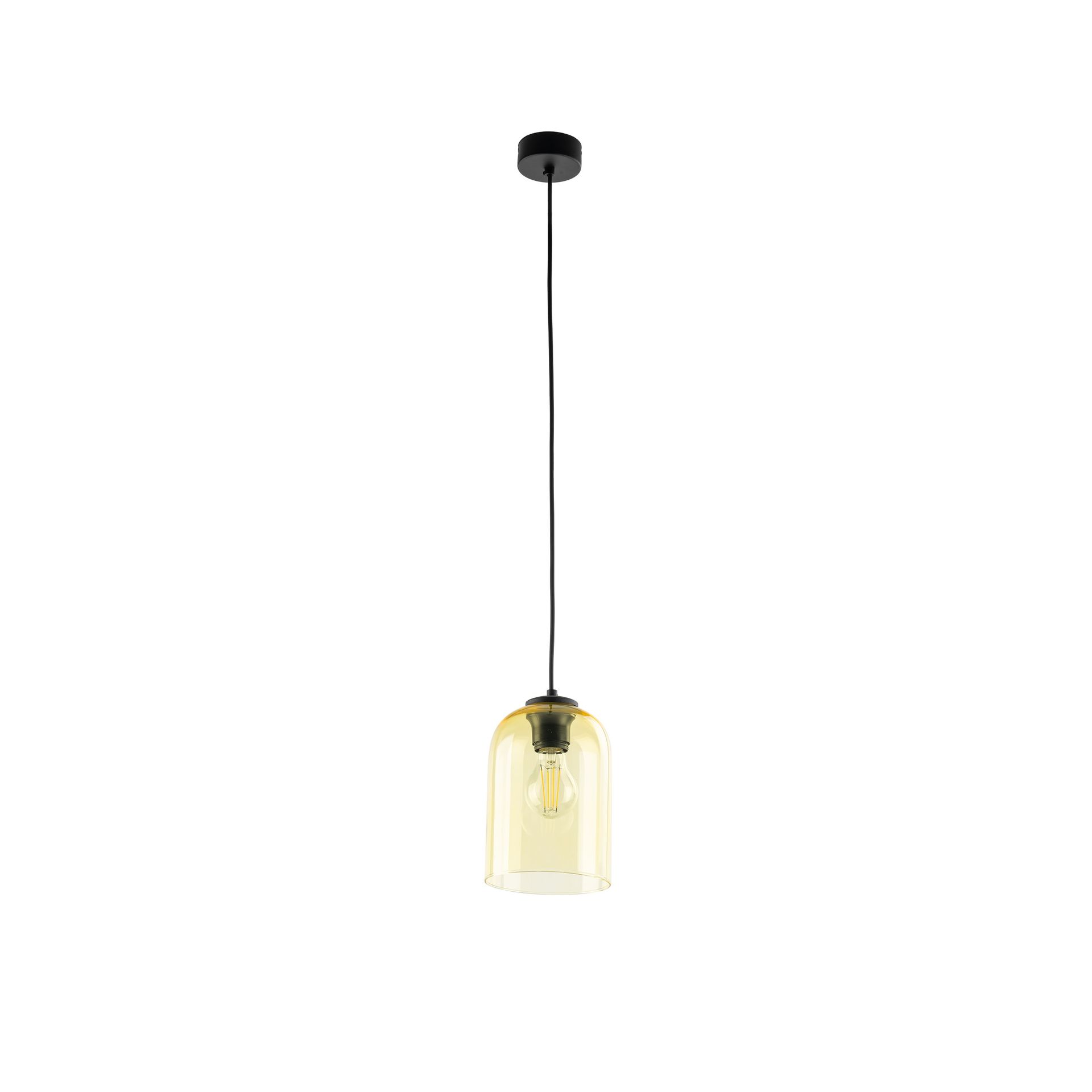 Żółta lampa wisząca, regulowany zwis TK 10297 z serii MOLLY