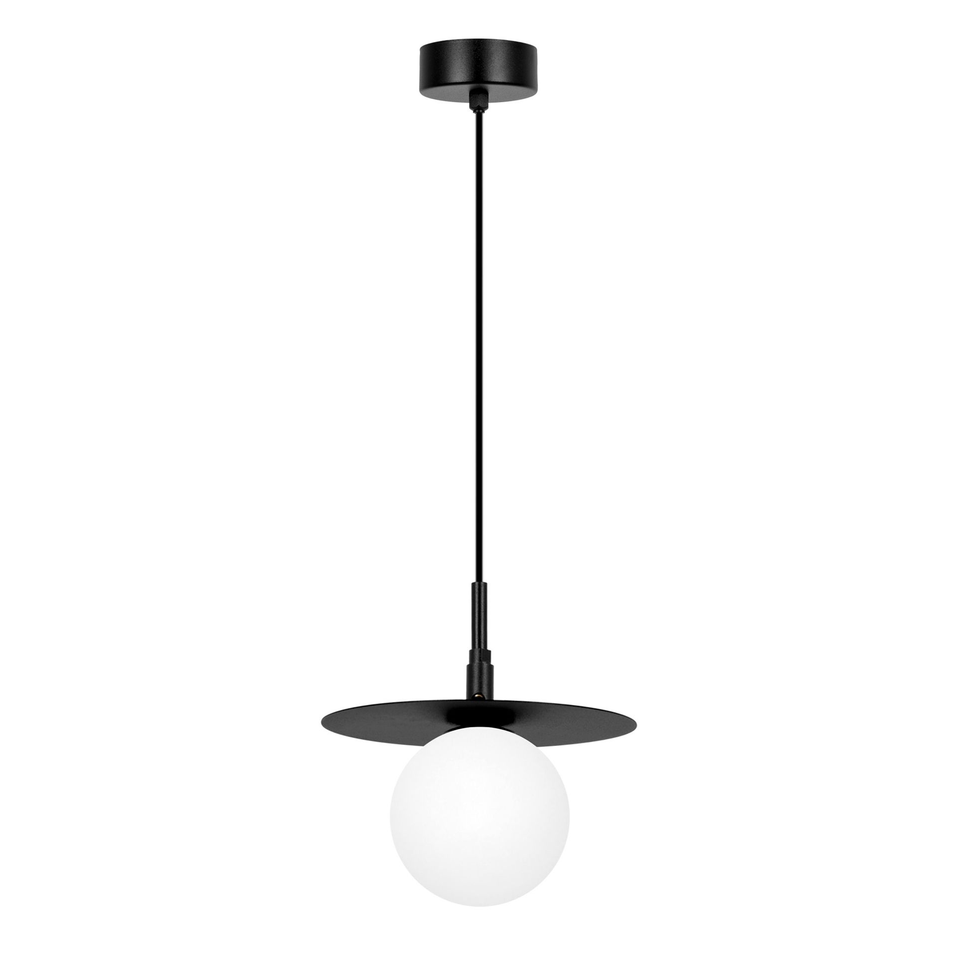 Lampa wisząca z czarną tarczą o regulowanym kącie nachylenia K-5370