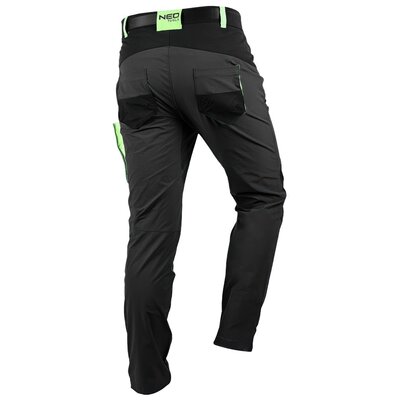 Spodnie Robocze Długie 4 Way Stretch Wzmacniane Odblaski Czarne Rozmiar L Neo 81-290-L