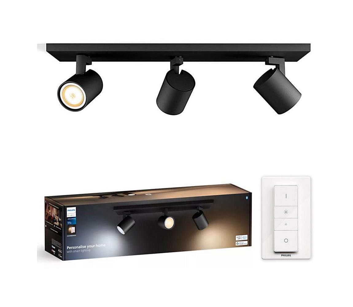 Philips - LED Ściemnialne oświetlenie punktowe Hue RUNNER 3xGU10/4,2W/230V + pilot czarne