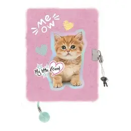 Pamiętnik A5 Włochacz z kłódką My Little Friend Pastel Kitty 96 k. - ST-Majewski