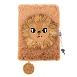 Pamiętnik A5 Włochacz z kłódką 3D My Little Friend Lion 96 k. - ST-Majewski