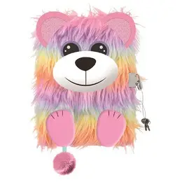 Pamiętnik A5 Włochacz z kłódką 3D My Little Friend Rainbow Bear 96 k. - ST-Majewski