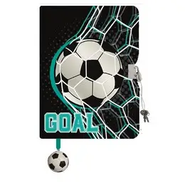 Pamiętnik A5 z kłódką Goal 96 k. - ST-Majewski