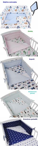 Pościel 2-el. DUO do kołyski 80x70cm OKO-TEX!!!