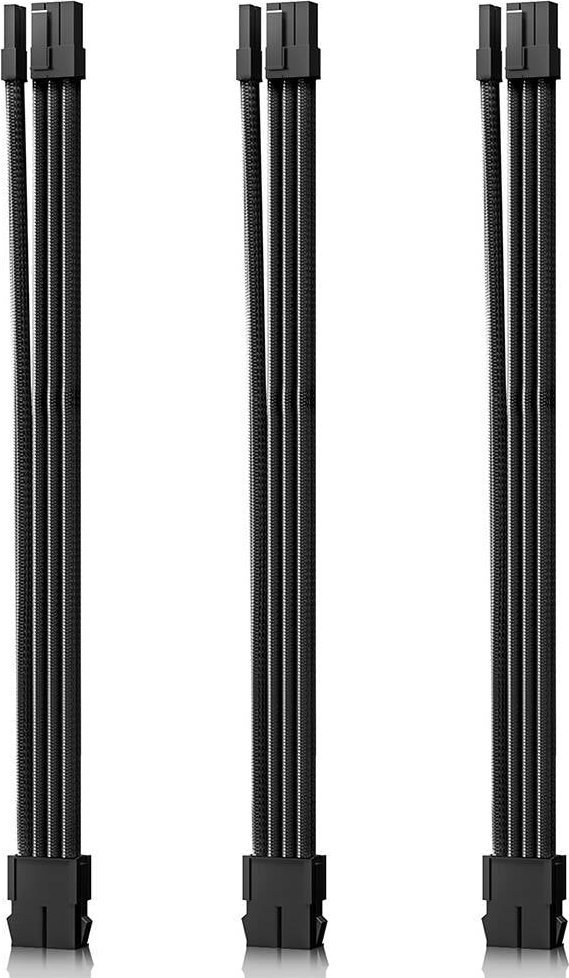 AsiaHorse Zestaw 3 przedłużaczy do zasilacza ATX 6+2 8 PIN 3 KIT 18 AWG AsiaHorse