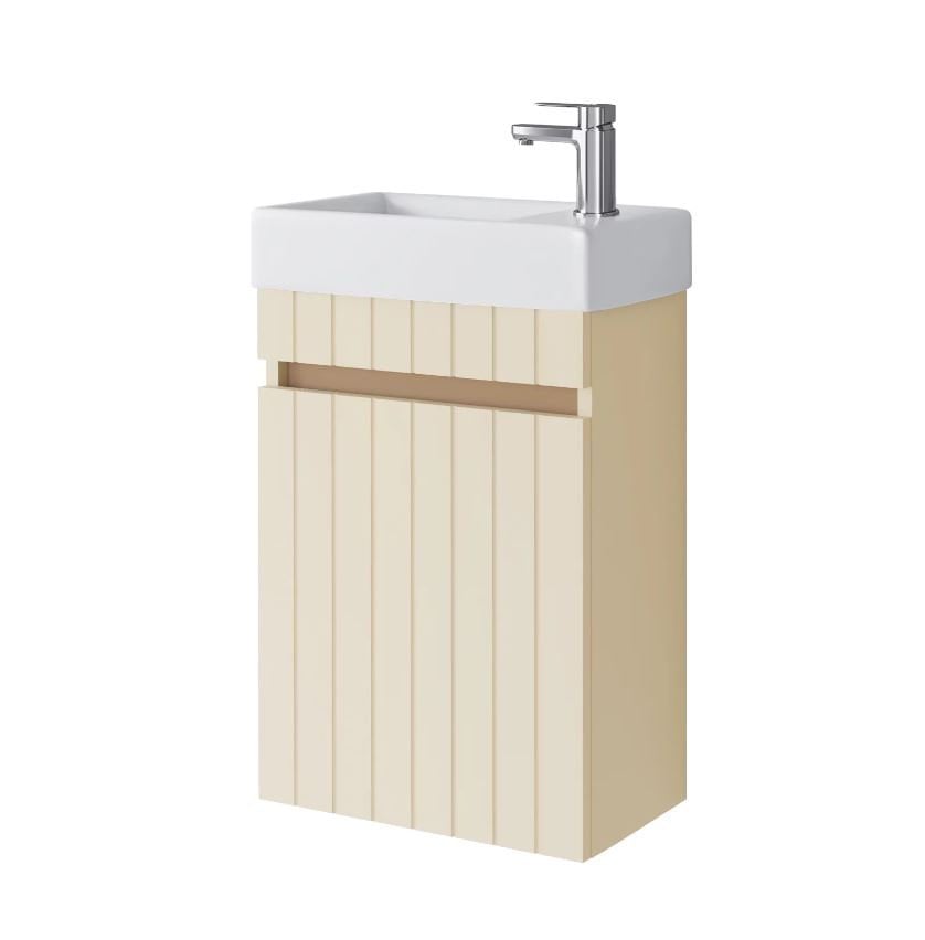 Szafka łazienkowa z umywalką Uptrend Miseno 40 cm almond mat T 001-SU40-02+TR41355