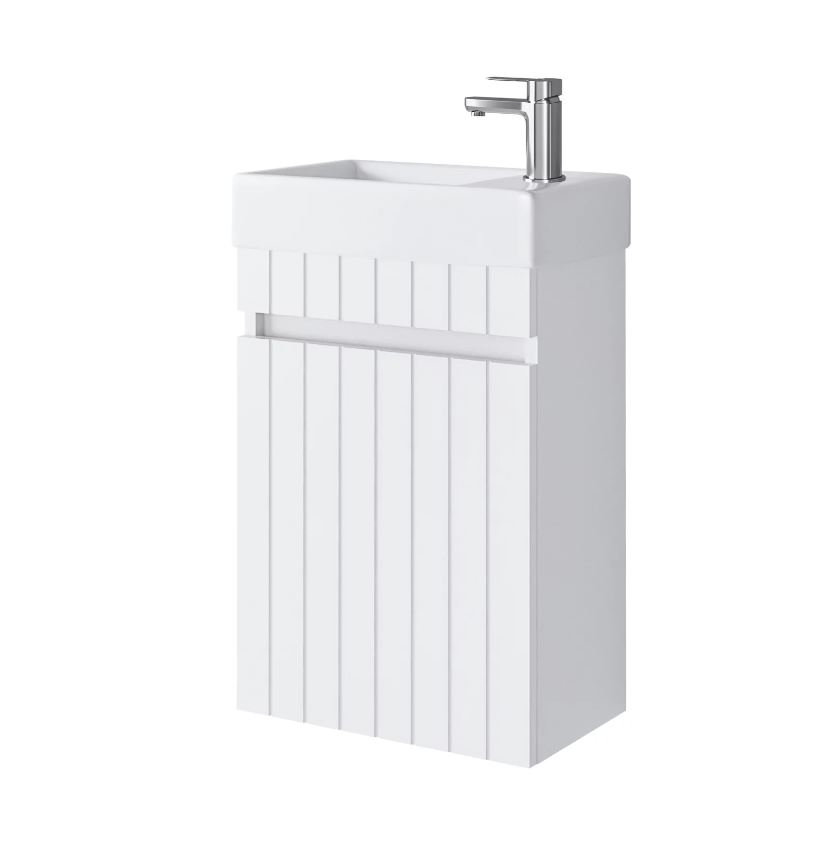 Szafka łazienkowa z umywalką Uptrend Miseno 40 cm biały mat 001-SU40-01+TR41355