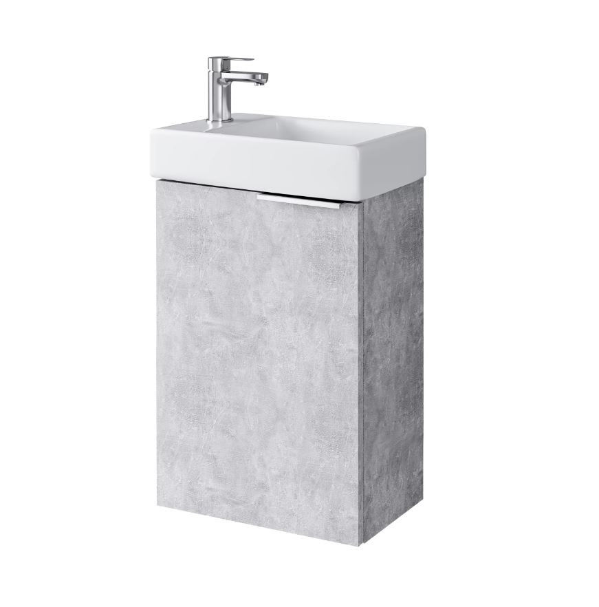 Szafka łazienkowa z umywalką Uptrend Fika 40 cm beton jasny 003-SU40-02+TR41355