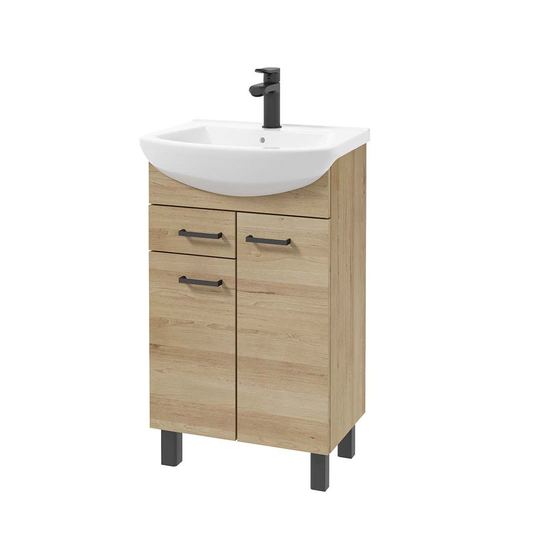 Szafka łazienkowa z umywalką Nas Novelty 45 cm dąb truflowy 207-D-05011-1560