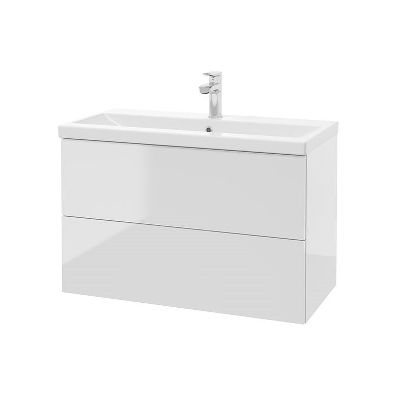 Szafka łazienkowa pod umywalkę Defra Faro 80 cm biały połys 001-D-08024