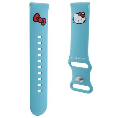 Pasek uniwersalny HELLO KITTY Silicone Kitty Head szerokość 22mm Niebieski HKUWLSCHBLB