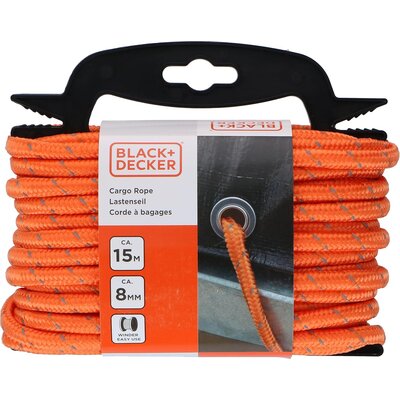 Black&Decker - Lina transportowa z elementami odblaskowymi + nawijak 8mm / 15m