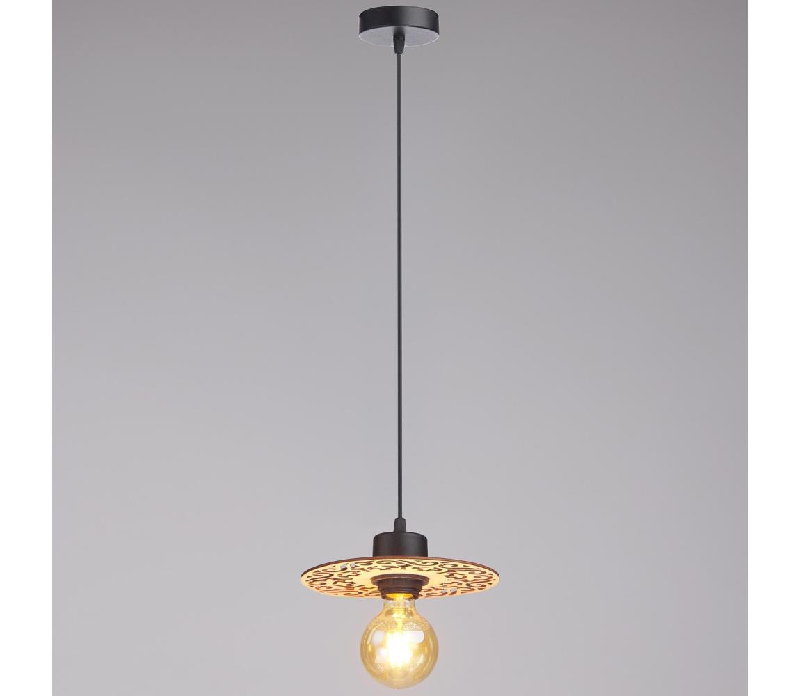 Żyrandol na lince FALCO 1xE27/60W/230V śr. 20 cm beżowy