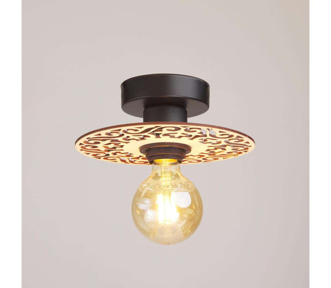 Żyrandol natynkowy FALCO 1xE27/60W/230V śr. 20 cm beżowy