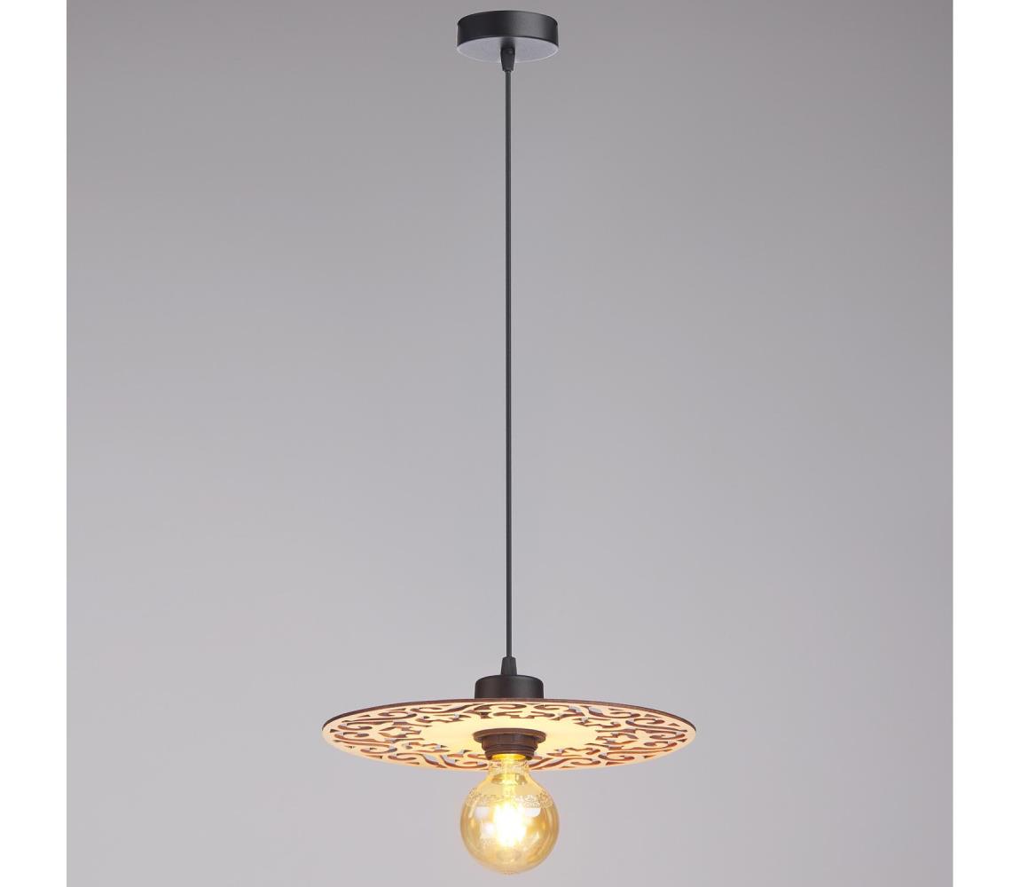 Żyrandol na lince FALCO 1xE27/60W/230V śr. 30 cm beżowy